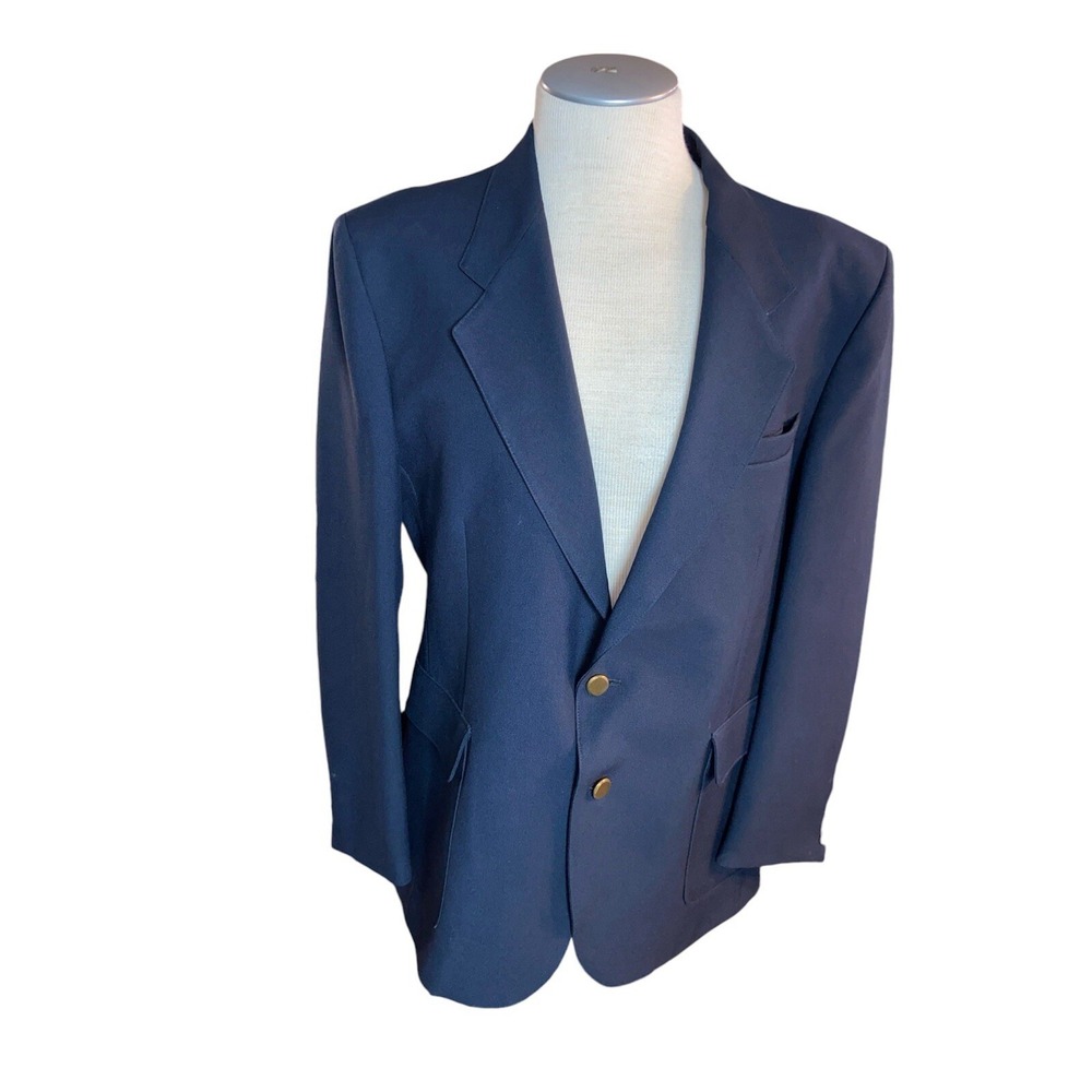 Levi's‎ Action Suit Blazer Jacket 44R Mens Navy Vintage formal wear